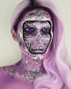 Halloween Nail Art Tutorial, Body Painting Festival, Rhinestone Makeup, Halloween Queen, Theatrical Makeup, Halloween Makeup Tutorial