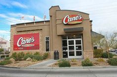 the front of a restaurant called candy cane's with an empty street in front