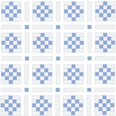 blue and white squares are arranged in rows