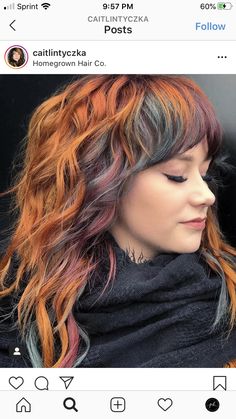 Hair Color Placement, Color Block Hair, Fun Hair, Funky Hairstyles, Work Hairstyles, Haircut And Color, Hair Crush