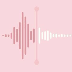 a pink background with sound waves