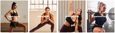 three pictures of a woman doing squats in front of a gym machine, with the caption'how do you want to be fit? '