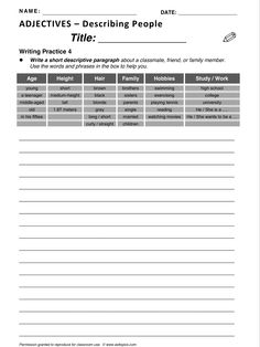 the writing process worksheet for students to practice their writing skills and help them understand what they are doing