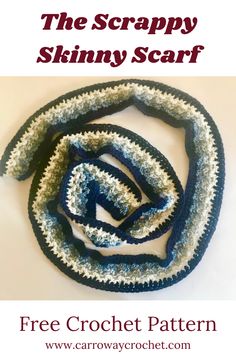 Scrappy Skinny Scarf Free Crochet Pattern - Carroway Crochet Carroway Crochet, Crochet Slouchy Beanie Pattern, Slouchy Beanie Pattern, Crochet Bralette Pattern, Crochet Slouchy Beanie, Crochet Cowls, Winter Items