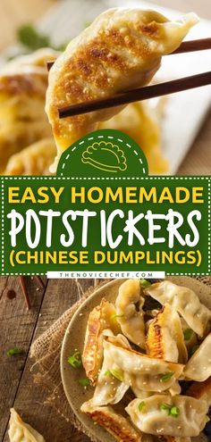 Easy Potstickers Recipe (Chinese Dumplings) Potsticker Meal Dinners, Frozen Potstickers Recipe, Chicken Pot Stickers Recipe, Vegetarian Potstickers Recipe, Cooking Potstickers From Frozen, Asian Dumpling Recipe, Easy Dumplings Recipe