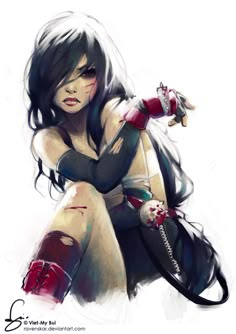 Anime girl Illusion Kunst, Arte Pin Up, Tifa Lockhart, Final Fantasy Art, Wow Art, Final Fantasy Vii, Art Anime