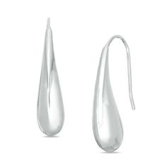 You’ll love the easy look of these teardrop earrings. Crafted in sterling silver, each earring features a graceful domed high-polish teardrop shape. Buffed to a brilliant luster, these earrings secure with French wire backs. White Gold Teardrop Earrings With Shiny Finish, Everyday Teardrop Jewelry With Shiny Finish, Modern White Gold Teardrop Earrings, Sterling Silver Teardrop Earrings With Shiny Finish, Elegant Sterling Silver Teardrop Earrings For Everyday, White Gold Teardrop Earrings With Polished Finish, Modern Sterling Silver Teardrop Earrings, Elegant Sterling Silver Teardrop Earrings With Polished Finish, Modern Teardrop Earrings With Polished Finish