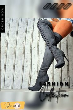 Women's Autumn and Winter High Heel Long Boots Solid Color Suede Bandage Pointed High Ladies Boots Knee High Boots Fall Party Lace-up Knee-high Boots, Trendy Suede Lace-up Heeled Boots, Fitted Suede Lace-up Boots With Pointed Toe, Fitted High Heel Boots With Front Lace-up, Chic Lace-up Knee-high Boots For Fall, Fitted High Heel Boots With Front Lace-up Fastening, Chic Fall Lace-up Knee-high Boots, Fitted Lace-up Boots With Lacing, Winter Heeled Boots With Laces