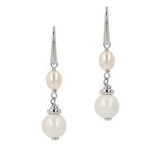 Lend timeless elegance to your look with these cultured freshwater pearls that dangle from a charmingly minimalist setting. From Honora. Pearl Dangle Earrings, Pearl Earrings Dangle, Freshwater Cultured Pearls, Earrings Sterling Silver, Cultured Pearls, Ear Piercings, Freshwater Pearls, Timeless Elegance, Jewelry Collection