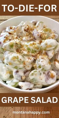 Creamy Grape Salad Recipe Recipe For Grape Salad, Christmas Meal Recipes, Easter Lunch Menu Ideas, Thanksgiving Meal Recipes, Grape Salad With Cream Cheese, Easter Meal Ideas, Easter Lunch Menu, Grapes Recipes, Grapes Salad