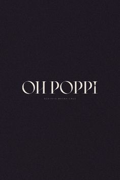 an old black and white photo with the word ohpoppi on it