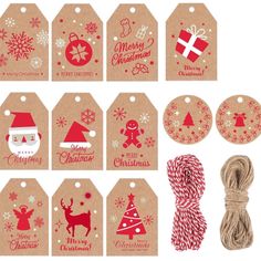 christmas gift tags and twine