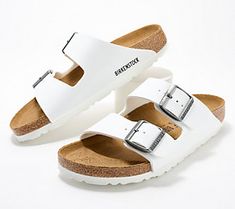 Instantly recognizable (and supremely comfortable) these two-strap sandals boast a timeless design that goes with everything from skinny denim to maxi dresses. From Birkenstock. Classic Footbed Sandals For Vacation In Spring, Classic Footbed Sandals For Spring Vacation, Classic Spring Footbed Sandals For Vacation, Classic Spring Vacation Footbed Sandals, Classic White Footbed Sandals For Spring, Classic Spring Footbed Sandals With Textured Footbed, Classic Spring Footbed Sandals, Classic Double Strap Footbed Sandals For Spring, Classic Double Strap Footbed Sandals