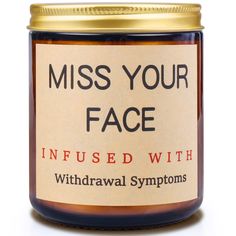 PRICES MAY VARY. Creative friend gifts for women - an interesting version of “MISS YOUR FACE” makes this product a unique gift idea to distant women men friends, girlfriends, boyfriends, or relatives. They will laugh at the hilarious quote, enjoy the warm glow and relaxing lavender scent, while feeling closer to heart even you are miles apart from each other. Natural soy wax lavender scent - with soy wax into a glass vessel completed with pure coton wick. Enjoy the relaxing floral aroma for read Best Friends Birthday Gifts, Women Best Friends, Friendship Candle, Best Friends Birthday, Miss Your Face, Funny Gifts For Women, Funny Candles, Birthday Gifts For Best Friend, Girlfriend Birthday