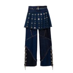 Gwen Pants And Skirt Pants With Attached Skirt, Pants Under Skirt Outfit, Pants With Skirt, 2000s Denim, Skirt Patchwork, Grunge Aesthetics, Wardrobe Change, Character Clothes, Performance Outfits