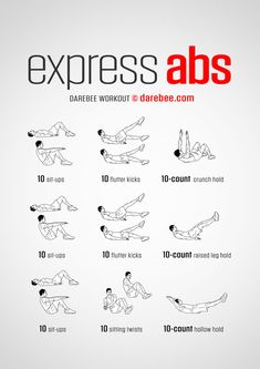 an exercise poster showing how to do the abs