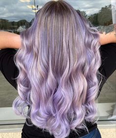 Blonde And Lavender Balayage, Blond And Violet Hair, Brown And Light Purple Hair, Lavender Hair Balayage, Lavender Balayage Brunette, Gamer Hairstyles, Light Purple Hair Color