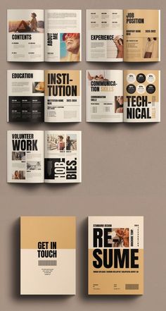 Unveil Your Professional Persona With This Bold Resume Design Template Digital Presentation, Mises En Page Design Graphique, Graphic Design Portfolio Layout, Brochure Design Layout, 포트폴리오 레이아웃, Booklet Design