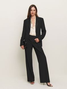 Who, me. Shop the Vida Low Rise Pant from Reformation, a low rise pant with a relaxed leg. Relaxed Blazer, Low Rise Pants, The James, A Button, New Tops, Skirt Pants, New Shoes, Bottoms Pants, Low Rise