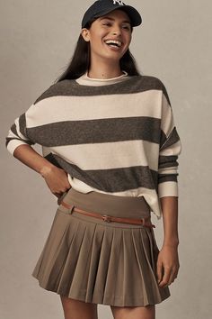 The Alani Cashmere Mock-Neck Sweater by Pilcro Cousin Eddie, The Hive, Cashmere Jumper, Plus Size Shopping, Mock Neck Sweater, Boho Blouses, Striped Sweater, Premium Denim, Stripe Sweater