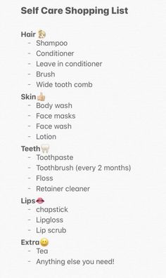 Daily Hair Care Routine Steps, Hygeine Tips Women, Selfcare Shopping List, Good Hygiene For Women Tips, Self Care Shopping List, Self Care Shopping, My Hygiene, Retainer Cleaner, Beauty Routine Planner