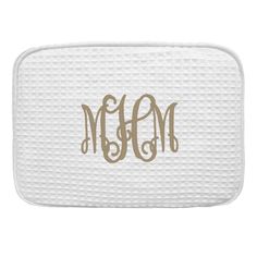 These Monogrammed Waffle Weave Cosmetic Bags will fit all your cosmetics plus a few other essentials!  So, whether you're traveling, or you're just going to spend the weekend with Grandma, these bags are perfect for you!  They also make the cutest bridesmaid gifts for your best girls on your big day!  Add a white one for yourself for the cutest set!* Material: 60% Cotton/40% Polyester Waffle Weave Fabric* Size: 9.25" Wide, 3.25" Deep, 6.5" Tall* Two separate zippered compartments* Water repellen Cute Bridesmaids Gifts, Monogram Tote Bags, Weave Fabric, Monogram Bag, Cute Sets, Waffle Weave, One Stop Shop, Cosmetic Bags, Just Go