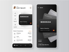 two credit cards are shown side by side, one is black and the other is white