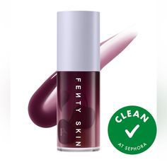 Brand New In Box Fenty Beauty Gloss Balm, Fenty Beauty Lip Oil Cherry, Fenty Lip Oil, Black Cherry Color, Fenty Skin, Fenty Beauty Makeup, Dior Lip Glow, Cherry Color, Cherry Lips