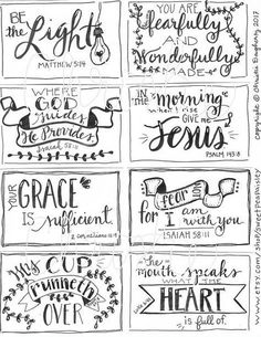 hand lettering and bible verses