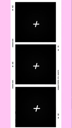 three different pictures with one black and white photo in the middle, two are pink