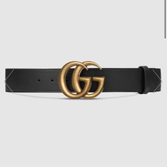 Black Double Gg Gucci Belt Never Worn! Authentic And In Perfect Condition Never Worn But Tags Were Taken Off Message For More Pictures Gucci 2015, Gucci Belt Sizes, Gucci Marmont Belt, Gucci Gg Belt, Gucci Leather Belt, Wide Belts For Women, Gg Belt, Womens Leather Belt, Wide Leather Belt