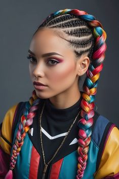 Makeup Tutorial Smokey Eye, Stacked Braids, Edgy Updo, Beautiful Skin Foundation, Cornrow Designs, Straight Back Cornrows, Glowing Skin Secrets, Braids With Shaved Sides, Smokey Eye Tutorial