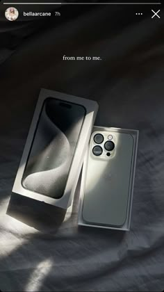 an advertisement for the new cell phone is shown in its box and it's packaging