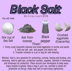 Witchcraft Spells For Beginners, Black Salt