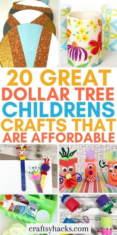 20 great dollar tree children's crafts that are adorable