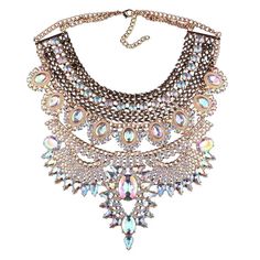 Gorgeous Crystal 2 Tier Statement Bib Necklace. Wedding Necklace, Engagement Party Length:17.3 Inches Gold Plated Ball Jewelry, Gold Heart Locket, Chunky Choker, Cheap Necklaces, Statement Bib Necklace, Heart Locket Necklace, Choker Pendant, Large Crystal, Drag Queens