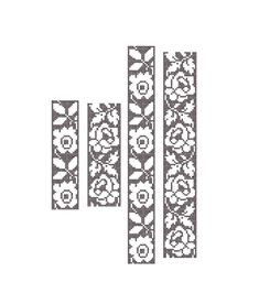 the letter h is made up of three different patterns