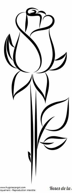 a black and white drawing of a flower