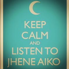 a poster with the words keep calm and listen to jhene aiko