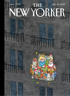 the new yorker magazine cover with cartoon characters on it