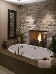 an image of a fireplace in the bathroom