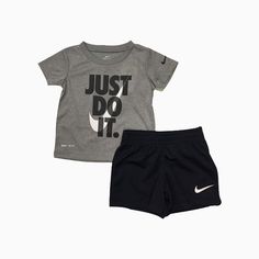 nike-kids-just-do-it-outfit-66f026-023 2 Piece Short Set Outfit, Shorts Set Outfit, Jordan Shop, Kids Belt, Jersey Jacket, Tank Top Bras, Nike Kids, Inside Outside, Set Outfit