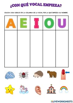 the spanish alphabet worksheet for children to learn how to spell and use it