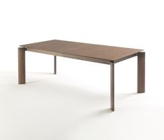 a wooden table on a white background with no people in the room to see it