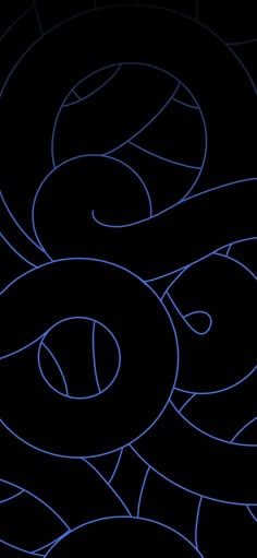 a black background with blue swirls on it