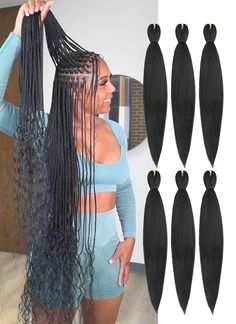 PRICES MAY VARY. LONG LASTING STYLE: These 30 inch pre-stretched synthetic braiding hair extensions are ideal for creating styles that can last for weeks without re-braiding. REALISTIC TEXTURE: The yaki straight texture mimics the look and feel of natural African American hair so these extensions blend seamlessly. SNAG-FREE QUALITY: Manufactured from high quality synthetic fibers, these extensions are designed to be snag-free and prevent breakage even with frequent styling and wear. EASY TO INST Hair Extensions For Braids, Synthetic Braiding Hair, Natural African American Hairstyles, Braiding Hair Extensions, Braids Cornrows, African American Hair, Hair Twist, Twist Styles, Hair Twist Styles