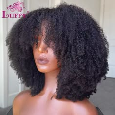 4c Afro, Cabello Afro Natural, Natural Hair Wigs, Hair Cuffs, Afro Wigs, Brazilian Human Hair, Hair Journey, Wigs With Bangs, Bad Hair