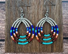 Western, Hoop, Earrings, Seed Bead, Triple Loop, Rodeo - Etsy Kalispell Mt, Loop Earrings, Ear Wire, Seed Bead, Rodeo, Seeds, Hoop Earrings, Ships