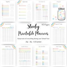 the printable planner for students to use