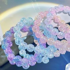 Material: Artificial Crystal Fashion Element: Round Style: Sweet Handmade Bracelets Tutorial, Body Jewelry Diy, Cristal Bracelet, Girly Bracelets, Crystal Bead Jewelry, Pretty Jewelry Necklaces, Bracelets Handmade Diy, Wrist Jewelry, Bead Charms Diy